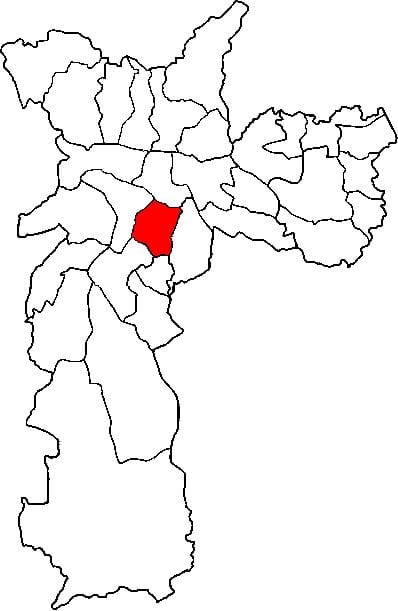 Mapa Vila Mariana sub-prefektúra Sao Paulo