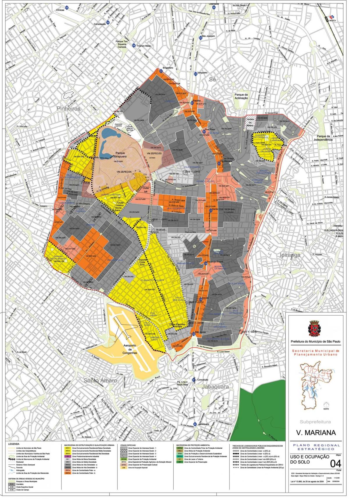 Mapa Vila Mariana São Paulo - záber pôdy