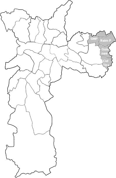 Mapa zóny Timor 2 Sao Paulo