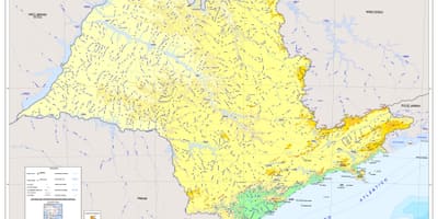 Mapa úľavu Sao Paulo