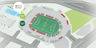 Mapa Allianz Parque - Dolné bleachers
