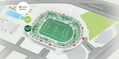 Mapa Allianz Parque - Horné bleachers