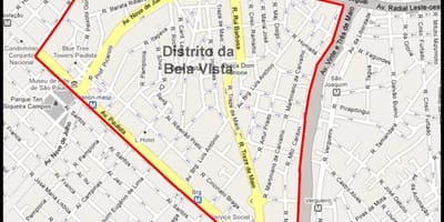 Mapa Bela Vista Sao Paulo