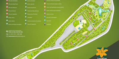 Mapa botanická záhrada Jundiaí