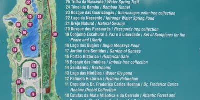 Mapa botanická záhrada Sao Paulo