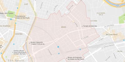 Mapa Brás Sao Paulo