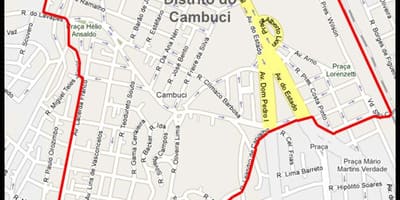 Mapa Cambuci Sao Paulo