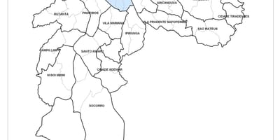 Mapa Centrálnej zóny Sao Paulo