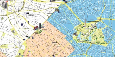 Mapa cestovný ruch Sao Paulo