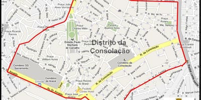 Mapa Consolação Sao Paulo