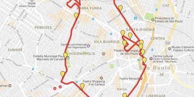 Mapa Corrida Medzinárodnej Svätý Silvestre