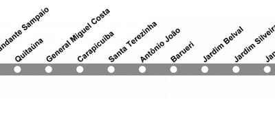 Mapa CPTM São Paulo - Line 10 - Diamond