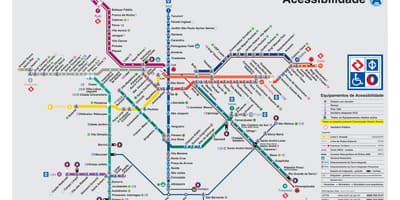 Mapa dopravy Sao Paulo - bezbariérový Prístup