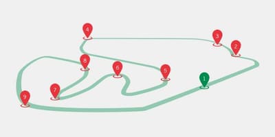 Mapa GP F1 Brazília