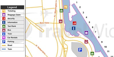 Mapa medzinárodné letisko Congonhas
