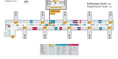 Mapa medzinárodné letisko São Paulo-Guarulhos - Terminál 3