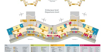 Mapa medzinárodné letisko São Paulo-Guarulhos