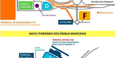 Mapa medzinárodné letisko Viracopos