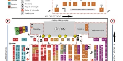 Mapa mestských trhu z São Paulo