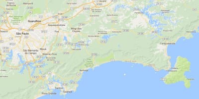 Mapa pláži Perequê Mirim
