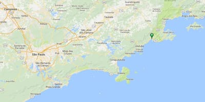 Mapa pláži Ubatumirim