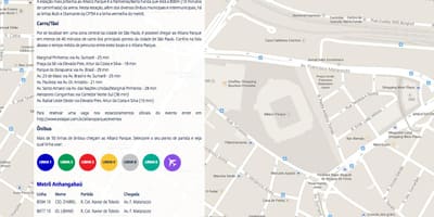 Mapu Prístupu Allianz Parque