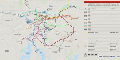 Mapa siete dopravy Sao Paulo