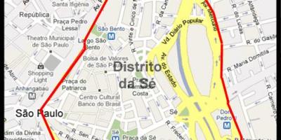 Mapa Sé Sao Paulo
