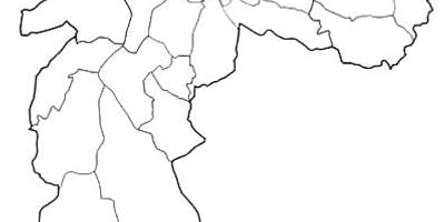Mapa zóny Nordeste Sao Paulo