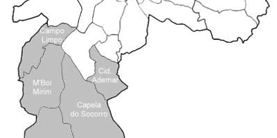 Mapa zóny Sul Sao Paulo