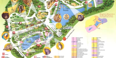 Mapa zoologický park Sao Paulo